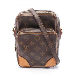 LOUIS VUITTON Brown Monogram Leather Shoulder Bag
